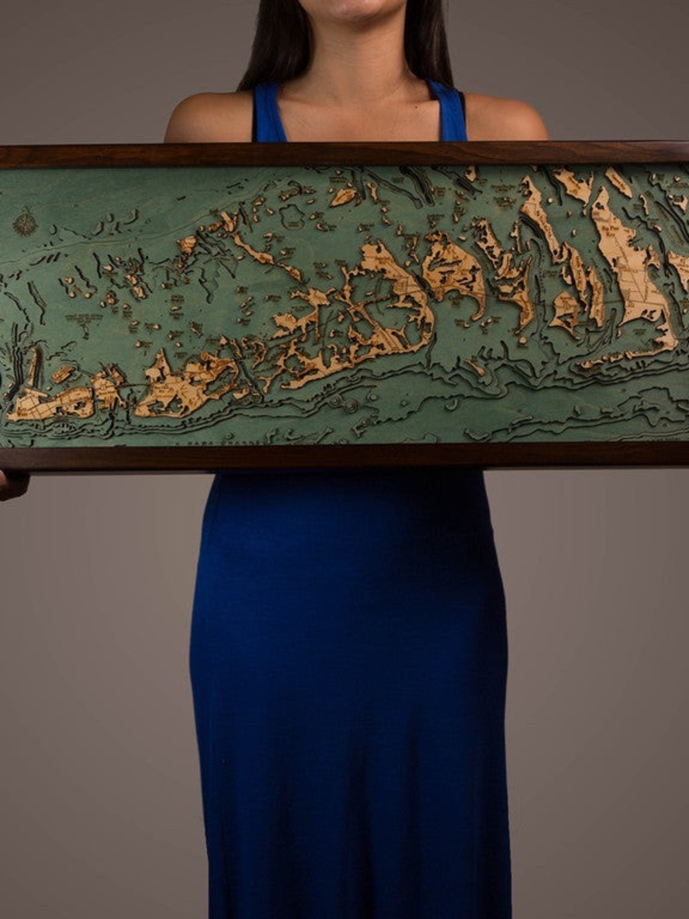 BELOW THE BOAT Wood Chart - Key West - 31"× 14"× 2" - Picture 2 of 4